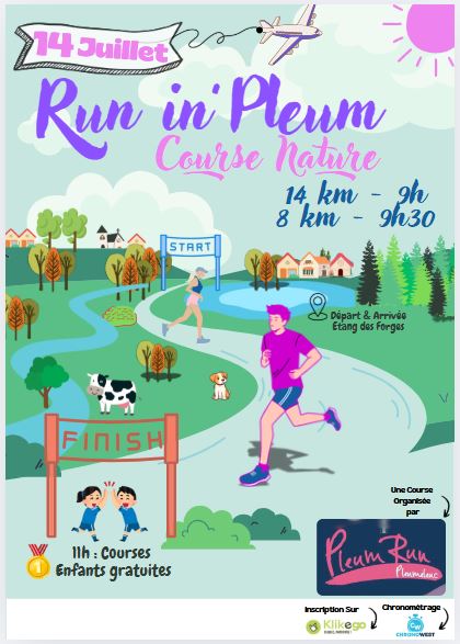 Affiche Run'in Pleum — Course nature 14 juillet à Pleumeleuc